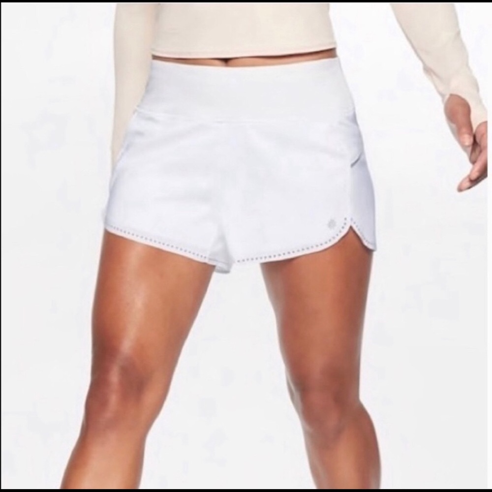 Athleta White Running Shorts